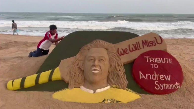 RIP Andrew Symonds: Sand Artist Sudarsan Pattnaik Pays Tribute to Australian Cricketing Great Who Died in a Shocking Car Crash!
